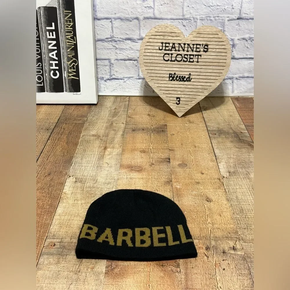 Black barbell Beanie